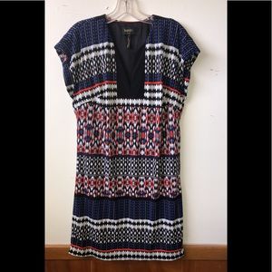 Women’s blue orange and white dress laundry by Shelli Segal Los Angeles sz small